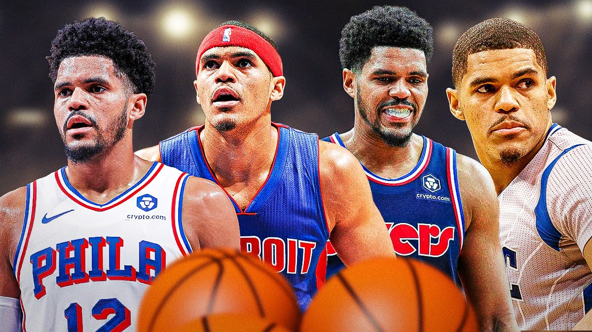 Tobias Harris playing for the 76ers, the Pistons and the Magic.