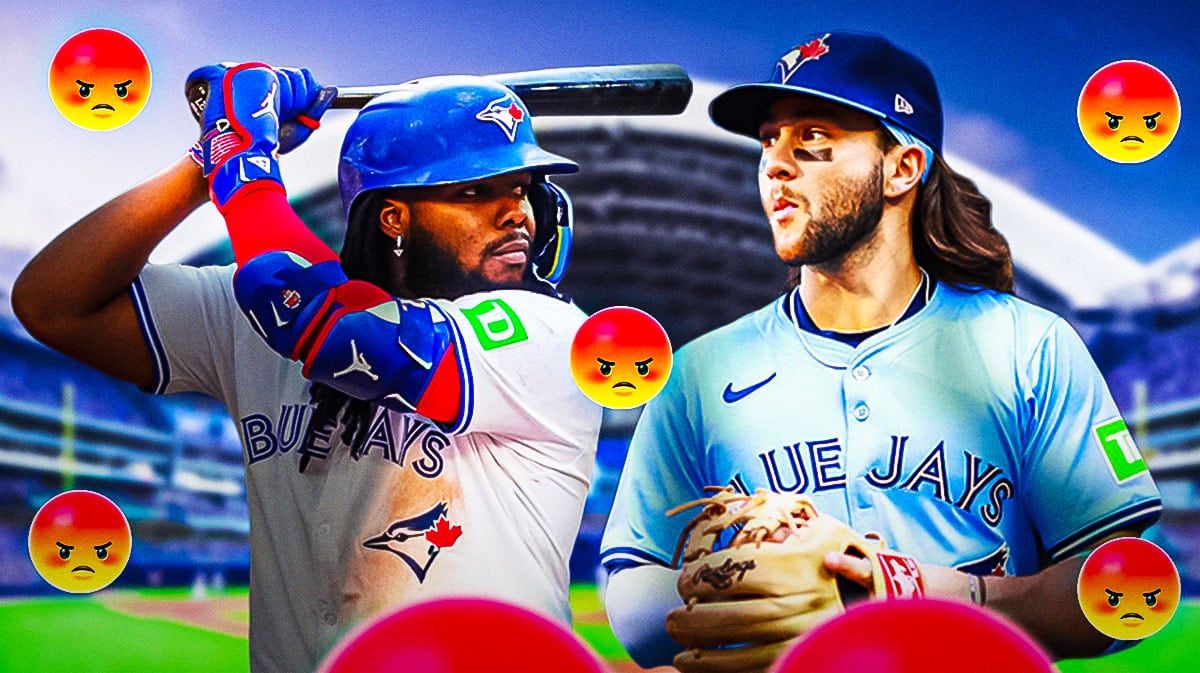 Vlad Guerrero Jr., Bo Bichette. Angry emojis all around