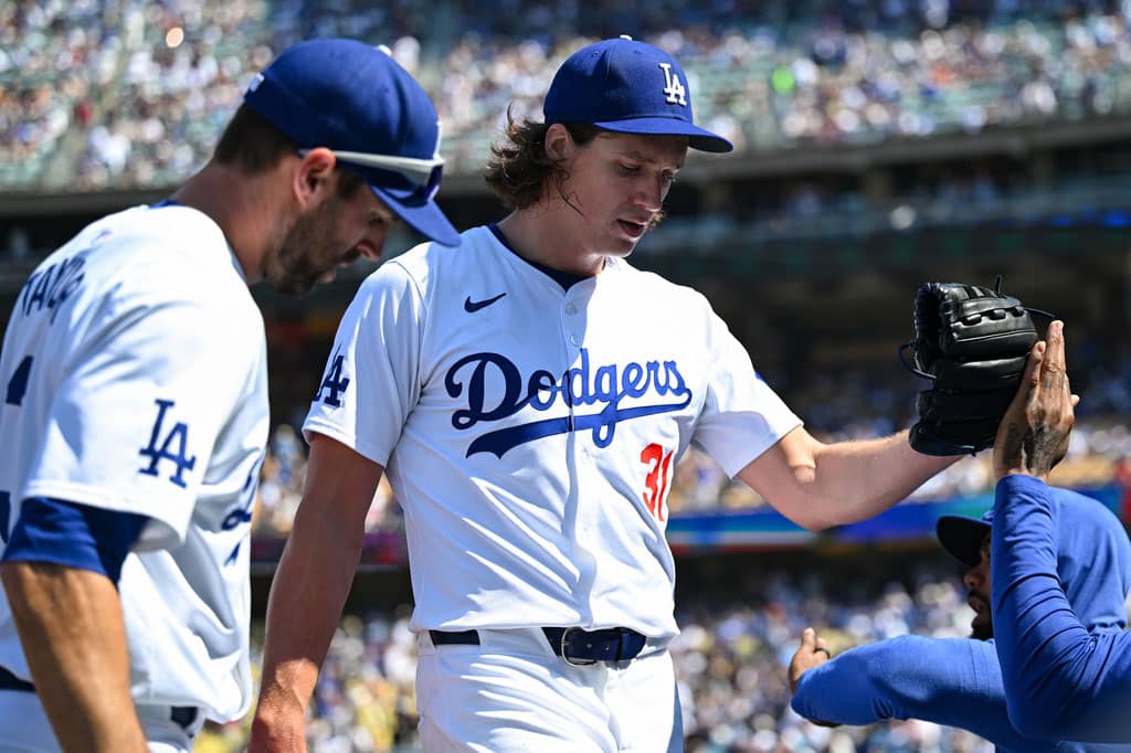 Los Angeles Dodgers pitcher Tyler Glasnow