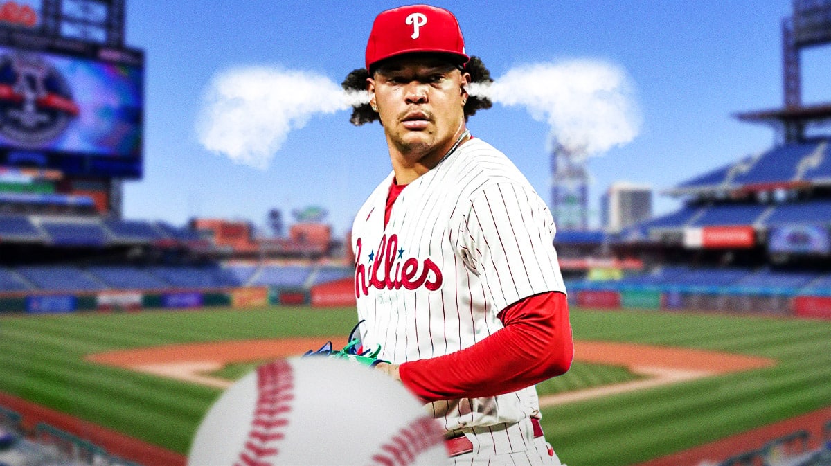 Phillies' Taijuan Walker with smoke coming out of his ears.