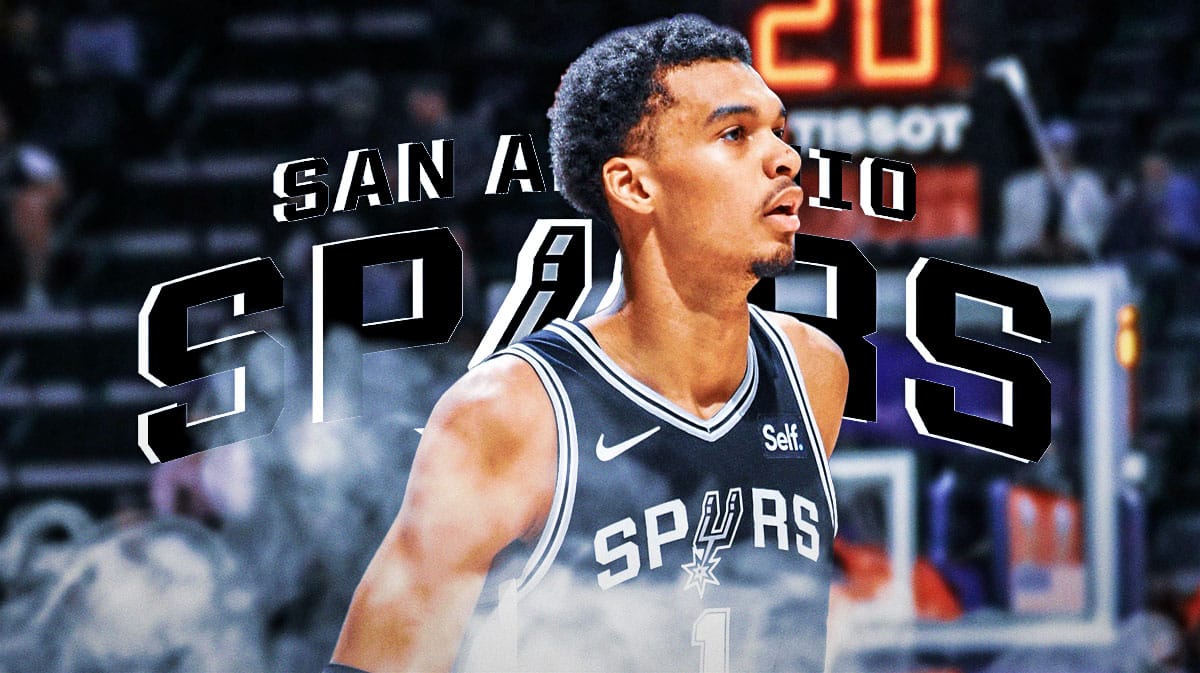 Victor Wembanyama and San Antonio Spurs logo