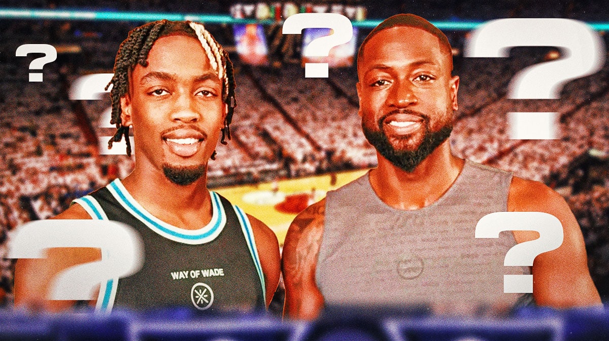 Dwyane Wade and his son, Zaire Wade who never made the NBA.