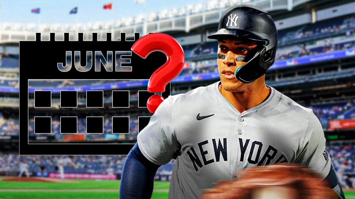 New York Yankees' Aaron Judge next to month of June with question mark