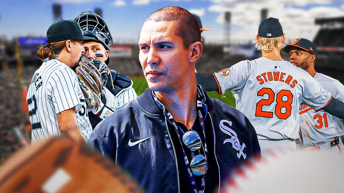 White Sox announcer looking at Orioles players after runner's interference call.