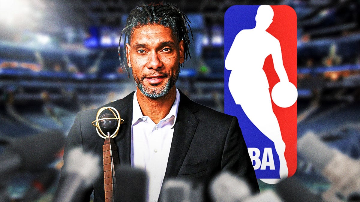 Tim Duncan image, NBA logo