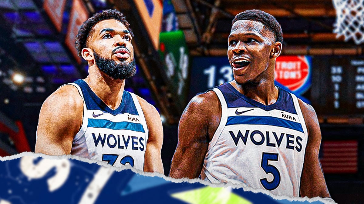 Karl-Anthony Towns and Anthony Edwards
