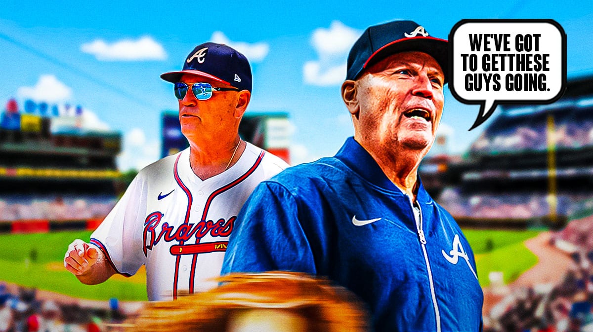 Braves manager Brian Snitker saying, "We've got to get these guys going."