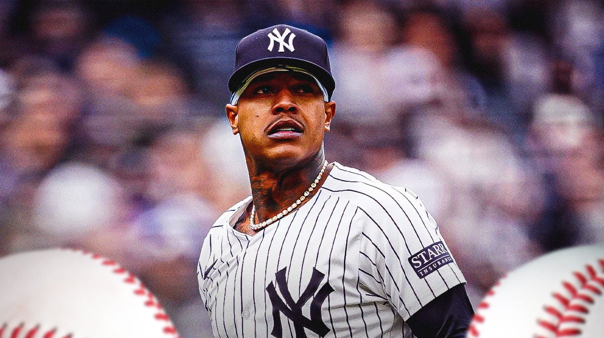 Yankees pitcher MArcus Stroman looking