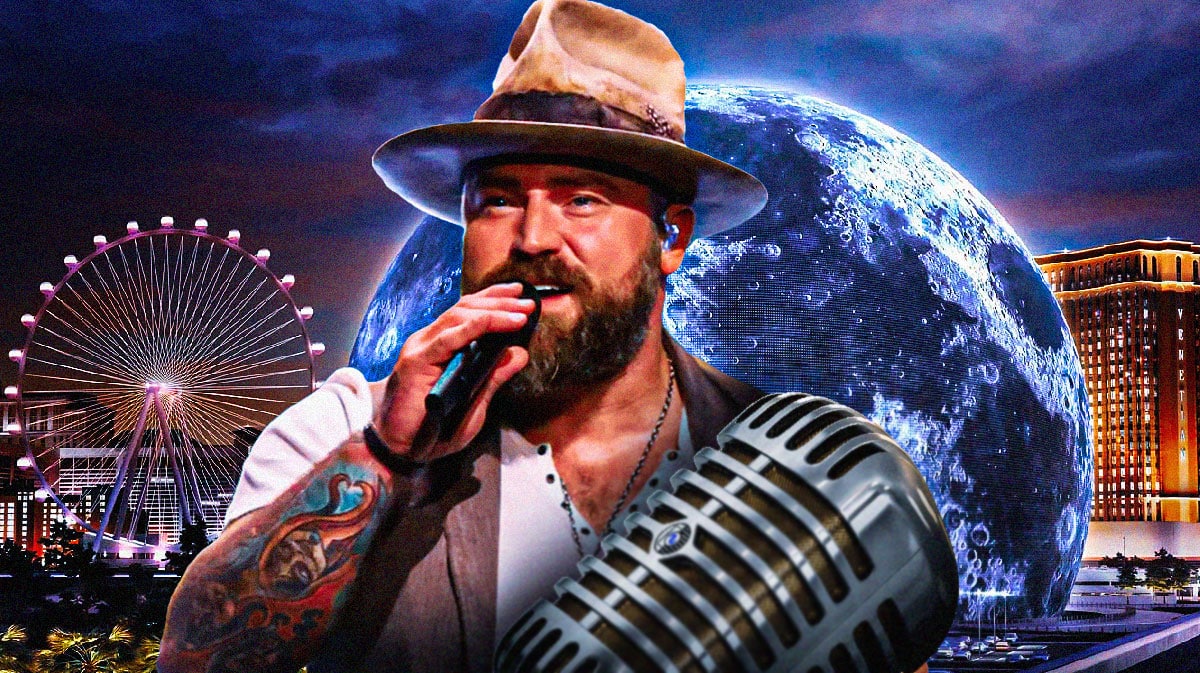 Zac Brown of Zac Brown Band with Sphere in background.