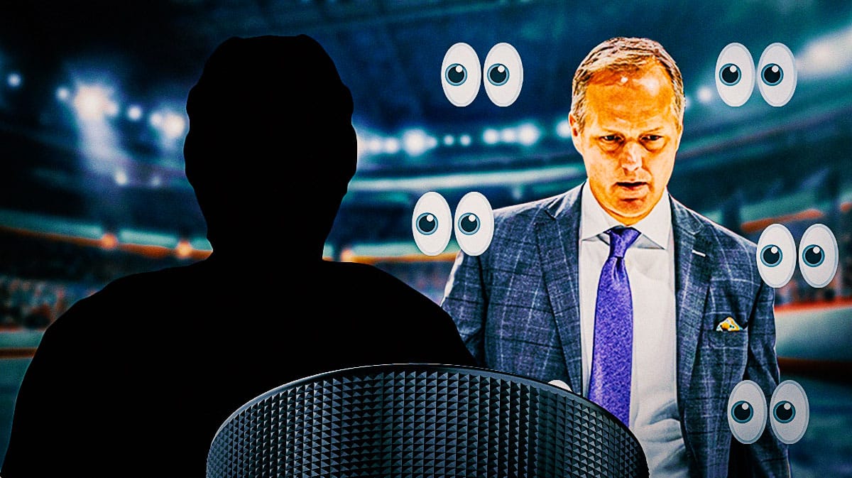 Ryan McDonagh as a silhouette. Jon Cooper with eyeball emojis.