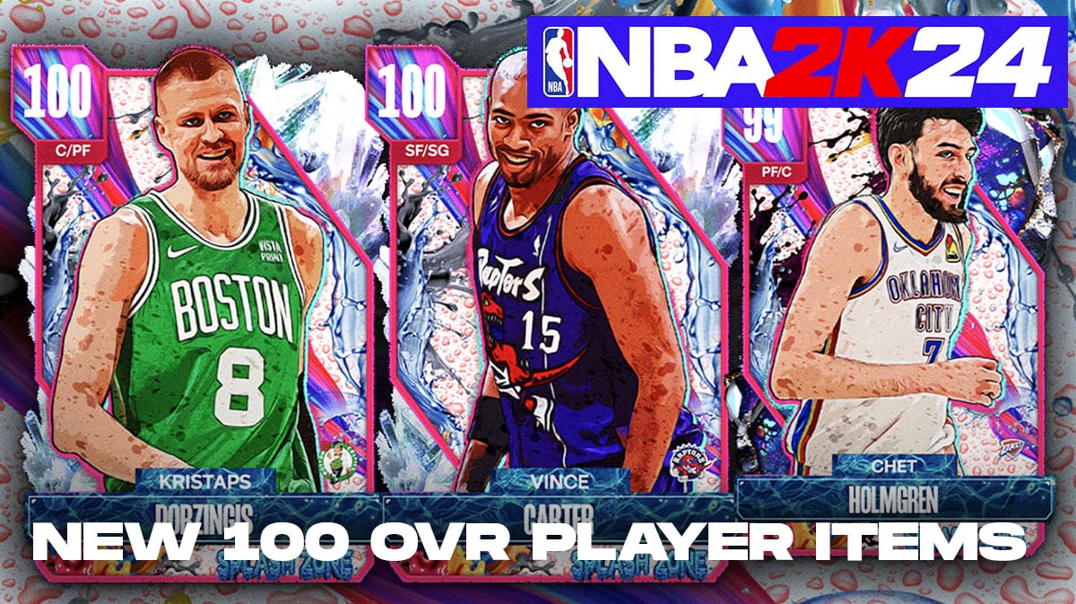 NBA 2K24 Splash Zone - 100 OVR Vince Carter, Kristaps Porzingis