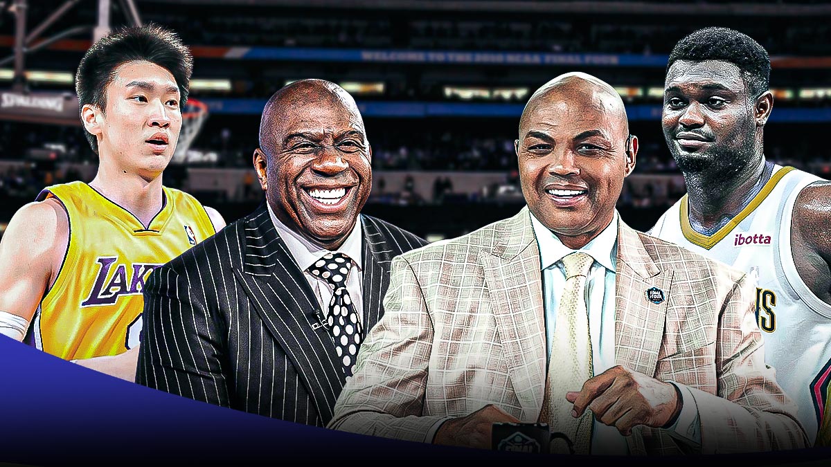 Sun Yu, Magic Johnson, Charles Barkley, and Zion Williamson.