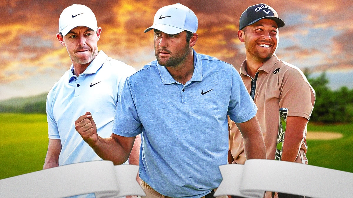 PGA Tour golfers Rory McIlroy, Scottie Scheffler, and Xander Schauffele