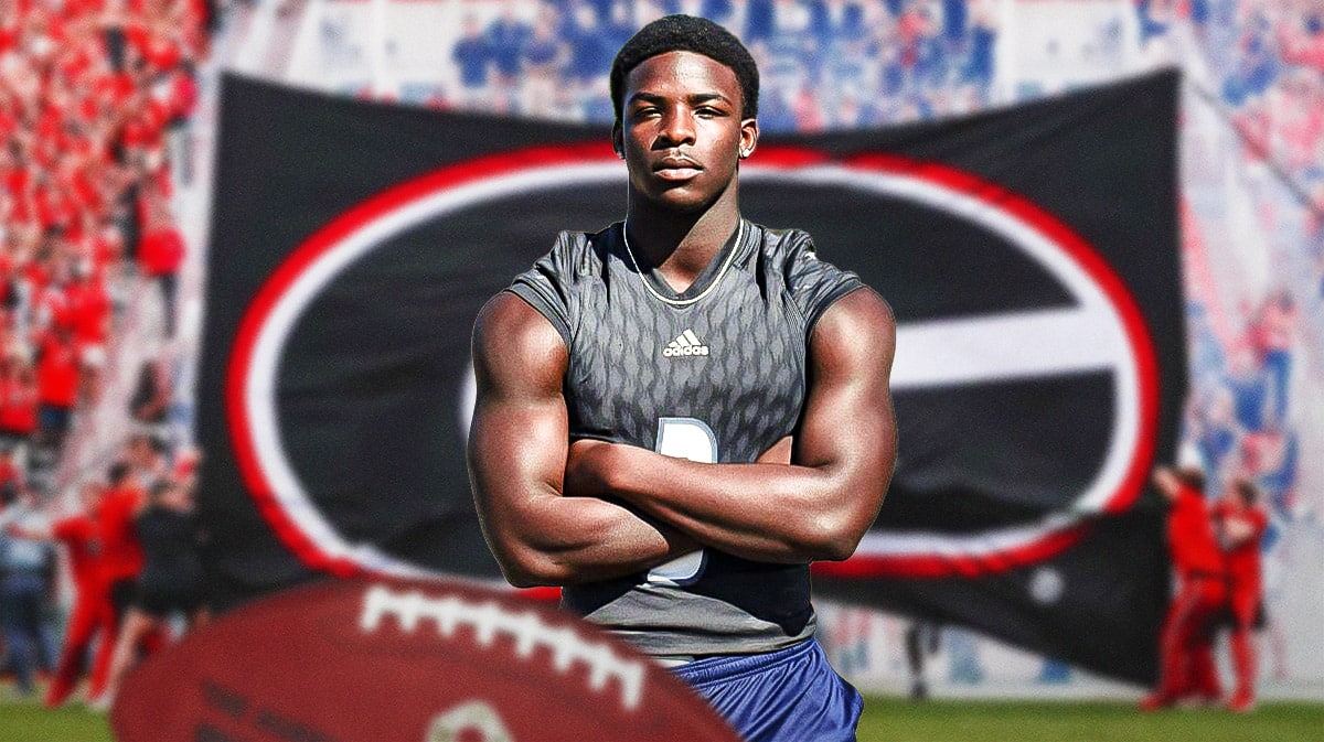 Georgia football, Bulldogs, Zayden Walker, Zayden Walker Georgia, Georgia football recruiting, Zayden Walker with Georgia football stadium in the background
