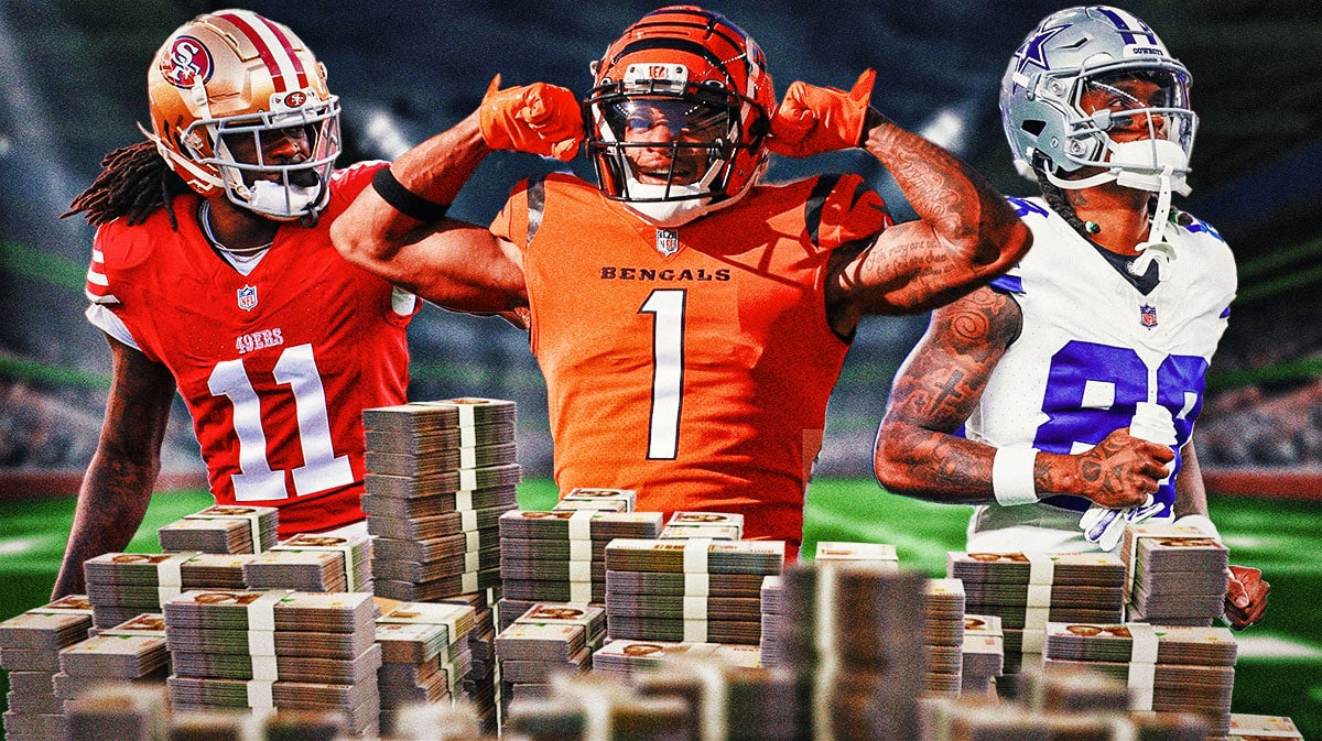 Ja'Marr Chase, CeeDee Lamb and Brandon Aiyuk with money