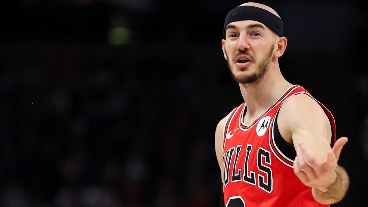 Chicago Bulls guard Alex Caruso (6) reacts during the first half against the Minnesota Timberwolves at Target Center. Mandatory Credit: Matt Krohn-USA TODAY Sports
