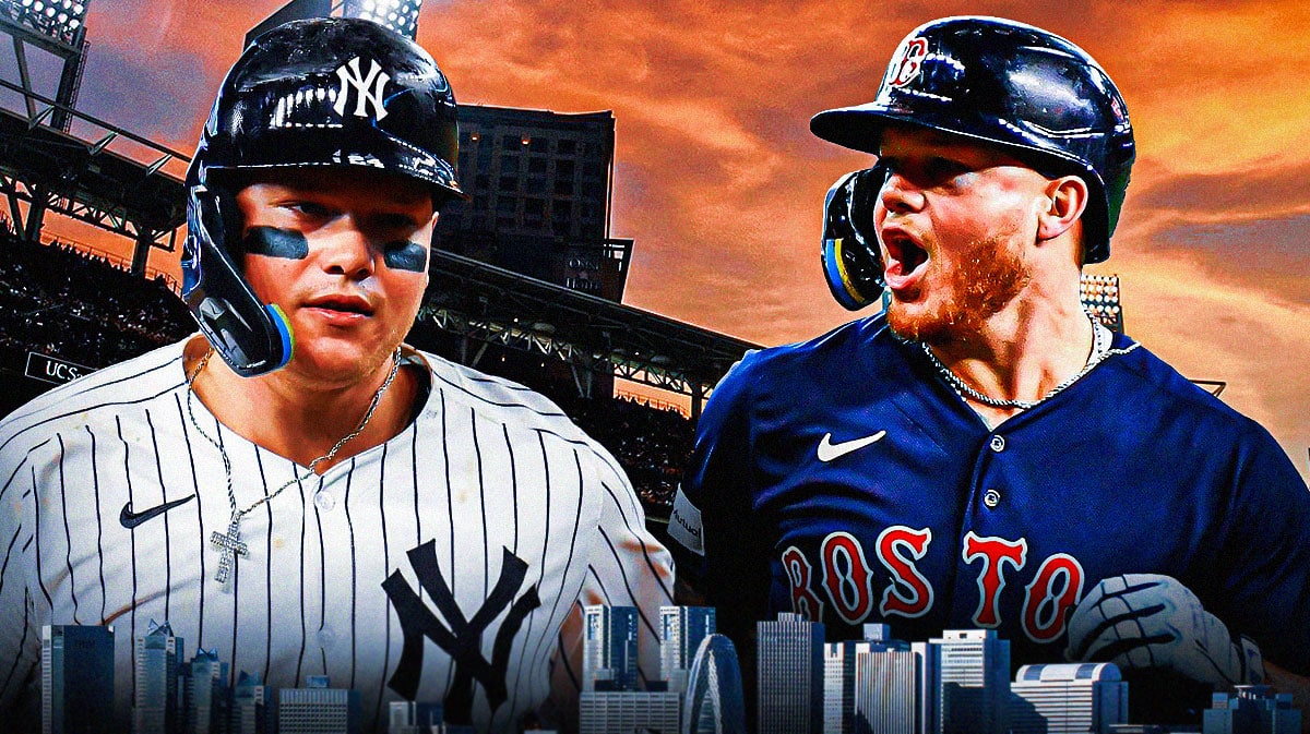 Alex Verdugo with both the Red Sox and Yankees