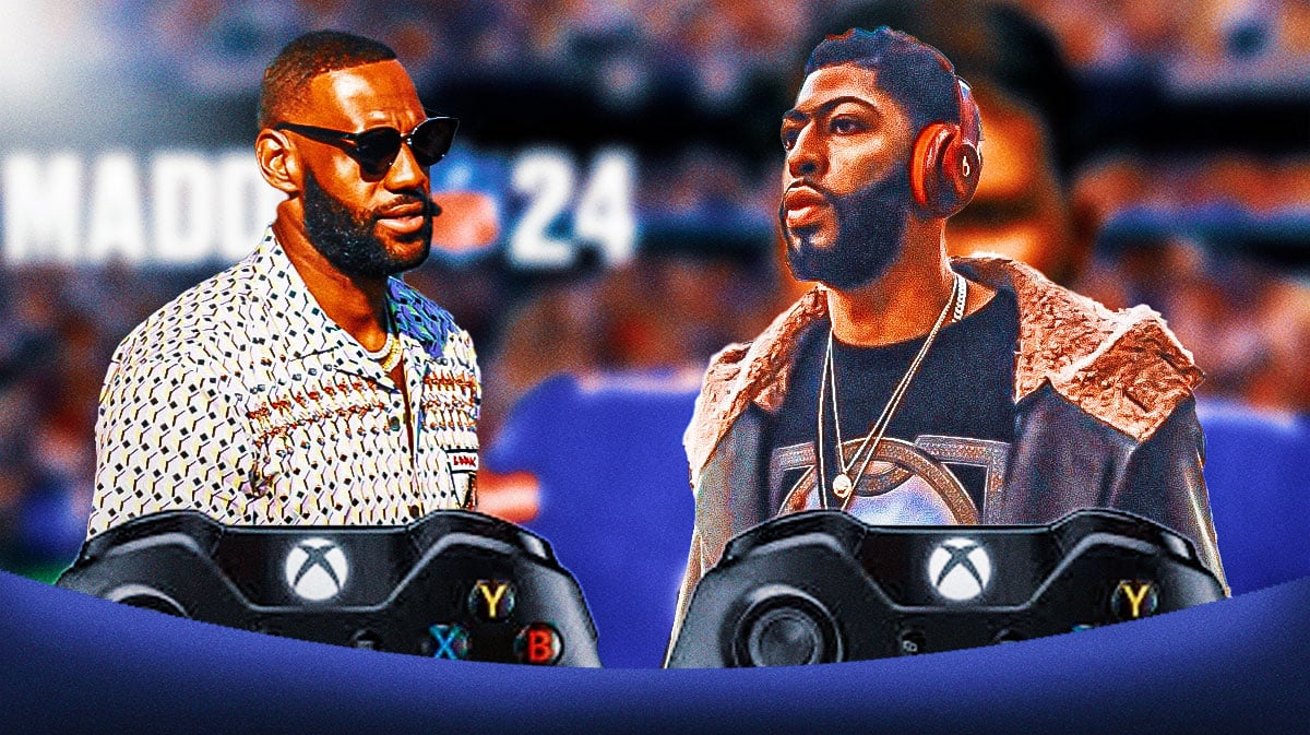 Lakers' Anthony Davis, LeBron James playing Madden