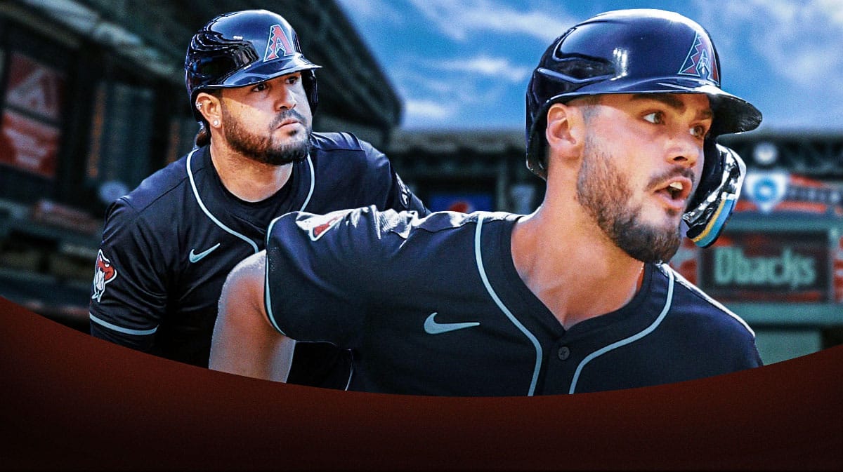Arizona Diamondbacks players Blaze Alexander and Eugenio Suarez