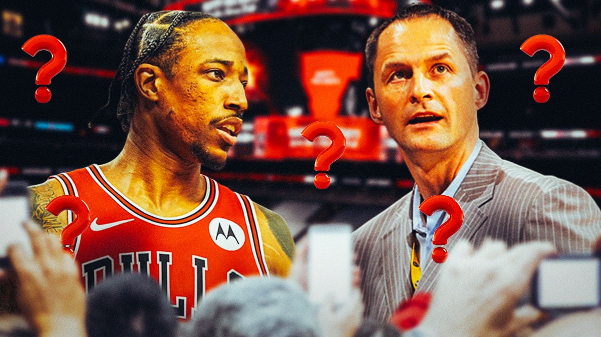 Arturas Karnisovas, DeMar DeRozan. Question marks all around
