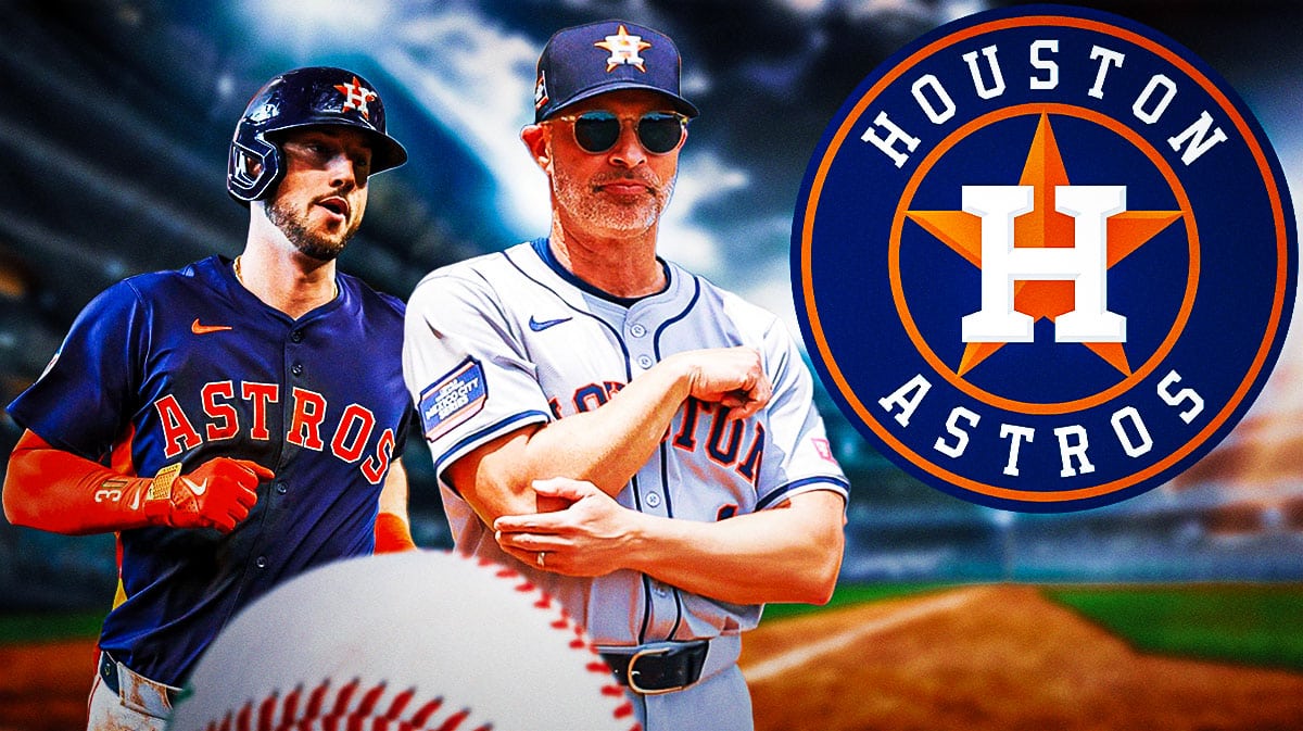 Astros' Kyle Tucker stands next to Joe Espada amid injury woes, Tigers fans in background