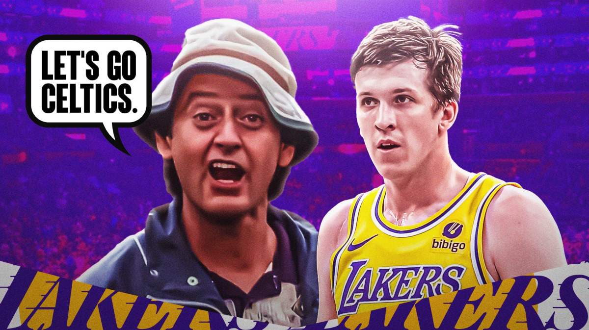 Austin Reaves reacted to a Celtics fan at a golf course based event.