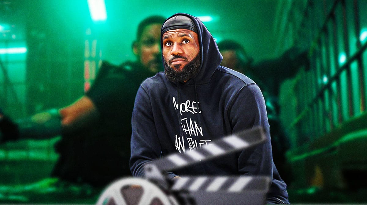 LeBron James and Bad Boys Ride or Die background.