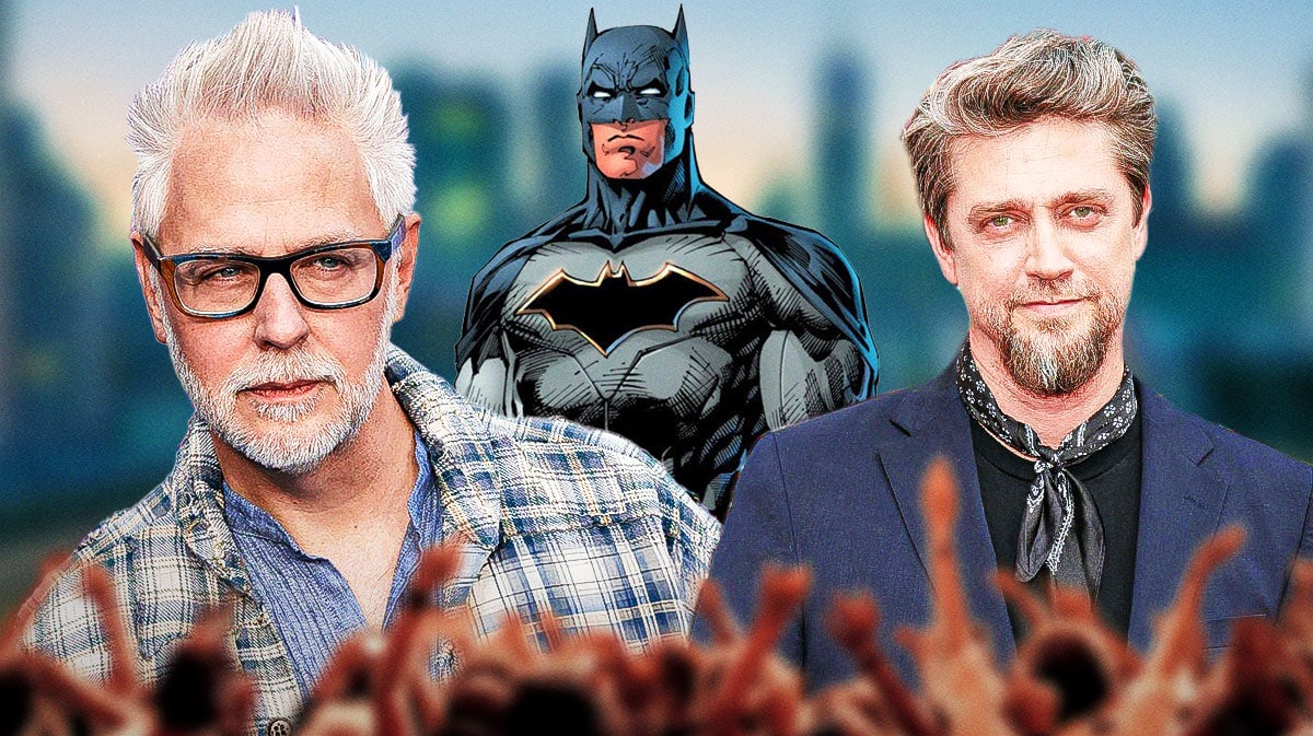 DCU head James Gunn with Batman and The Brave and the Bold director Andy Muschietti.