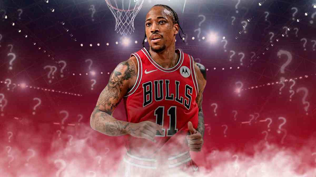 DeMar DeRozan with question marks around him