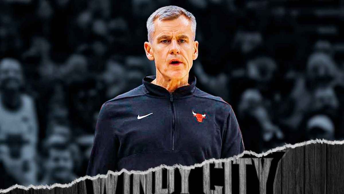 Billy Donovan, Bulls, Windy City Bulls, Billy Donovan III, Billy Donovan Bulls, Billy Donovan, Billy Donovan III and Windy City Bulls logo with Chicago Bulls arena in the background