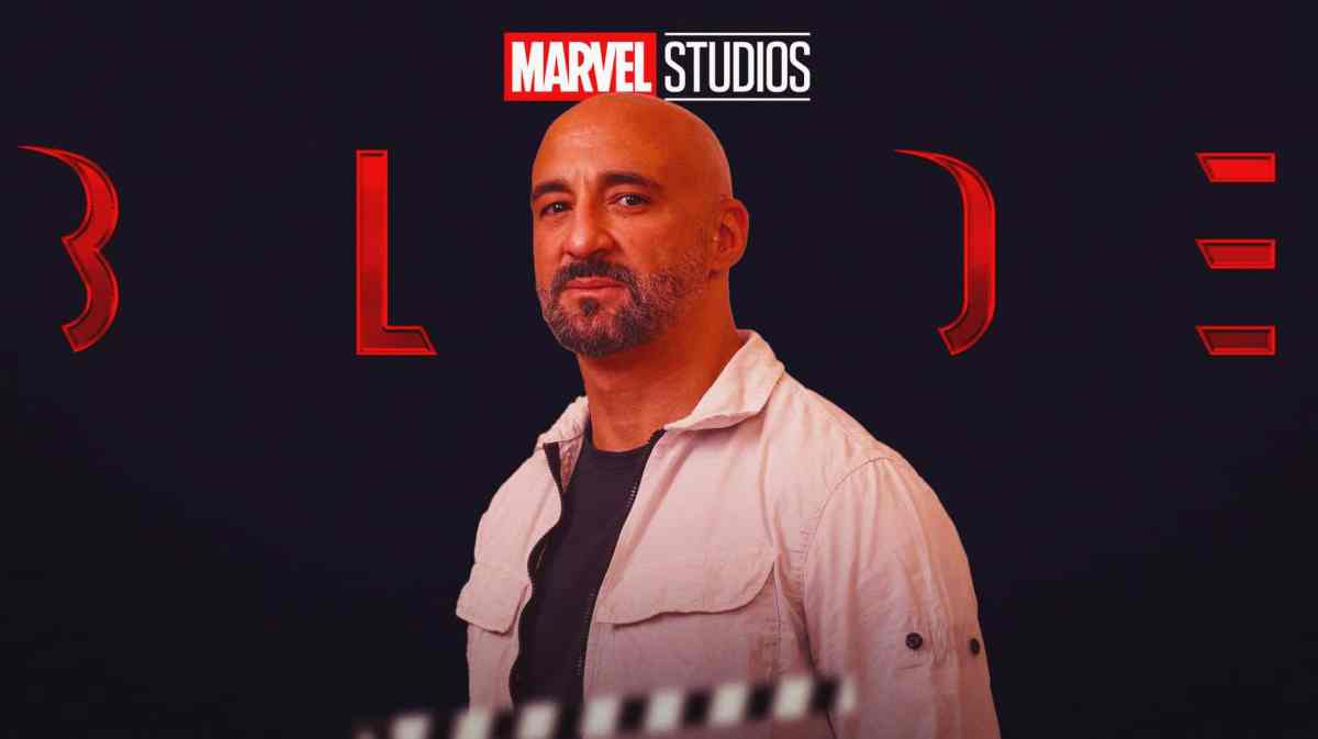 Blade MCU logo in the background with Yann Demange in the foreground