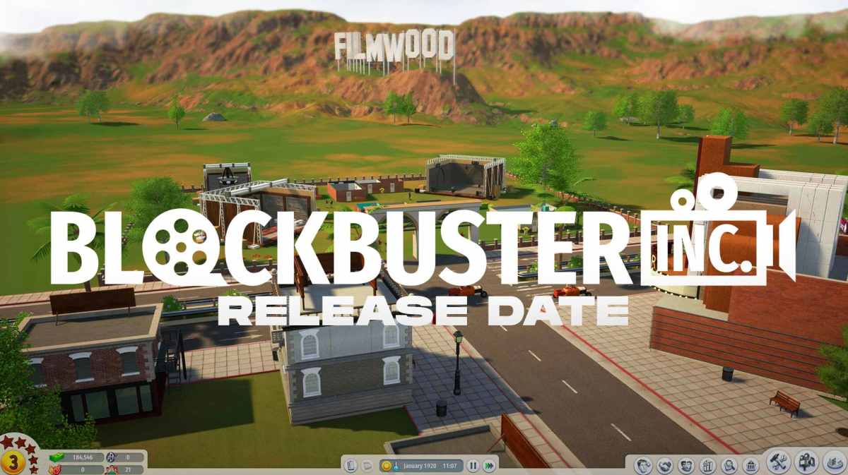 Image of Blockbuster Inc. logo with gameplay as the background and the phrase release date under the logo