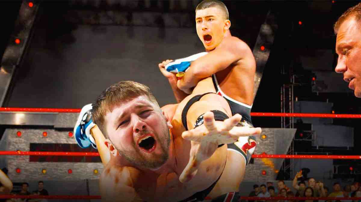 Payton Pritchard (Celtics) as Kurt Angle and Luka Doncic (Mavericks) as John Cena