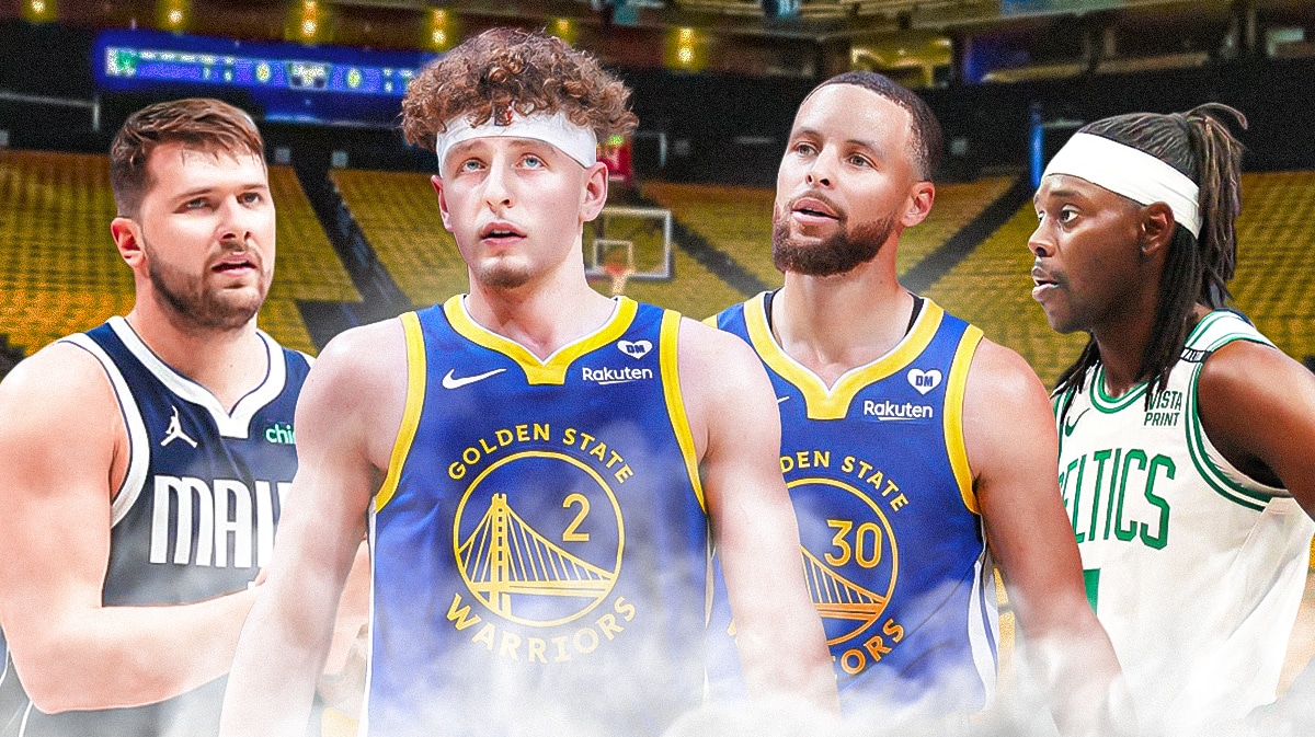 Brandin Podziemski, Luka Doncic, Jrue Holiday, Golden State Warriors, NBA Finals, Dallas Mavericks, Boston Celtics