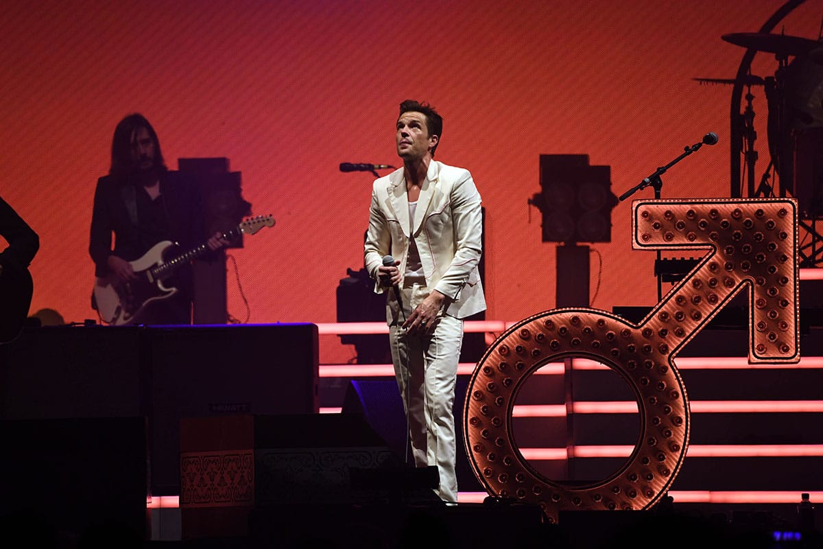 Brandon Flowers, the Killers, perform in Miami, Florida, in 2018.