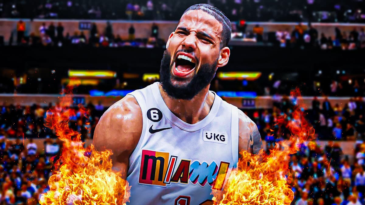 Miami Heat star Caleb Martin in front of Kaseya Center.