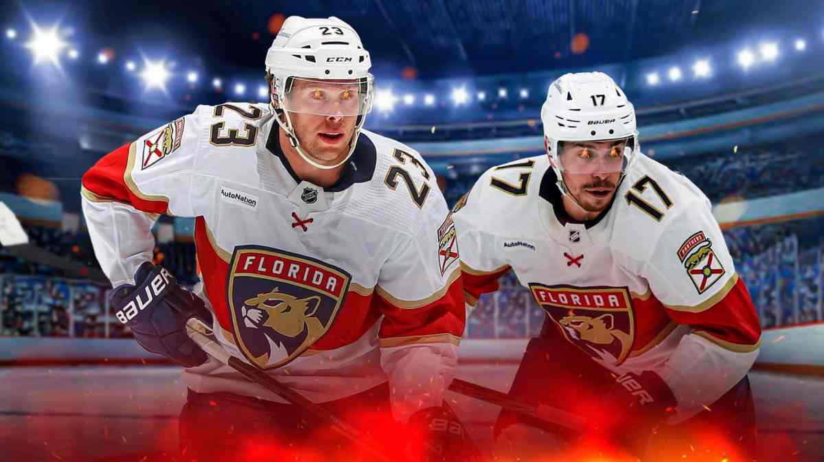 Carter Verhaeghe, Evan Rodrigues with fire on their eyes