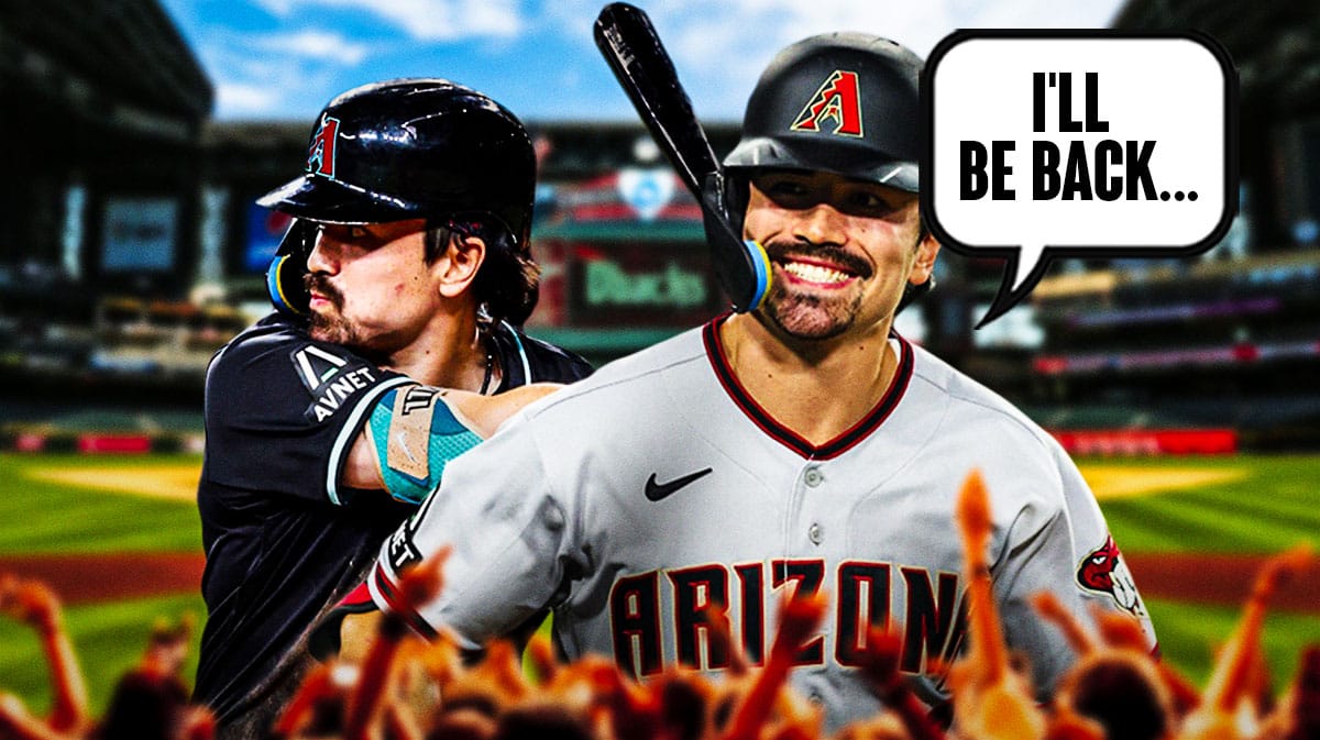 Corbin Carroll smiles and says "I'll be back..."