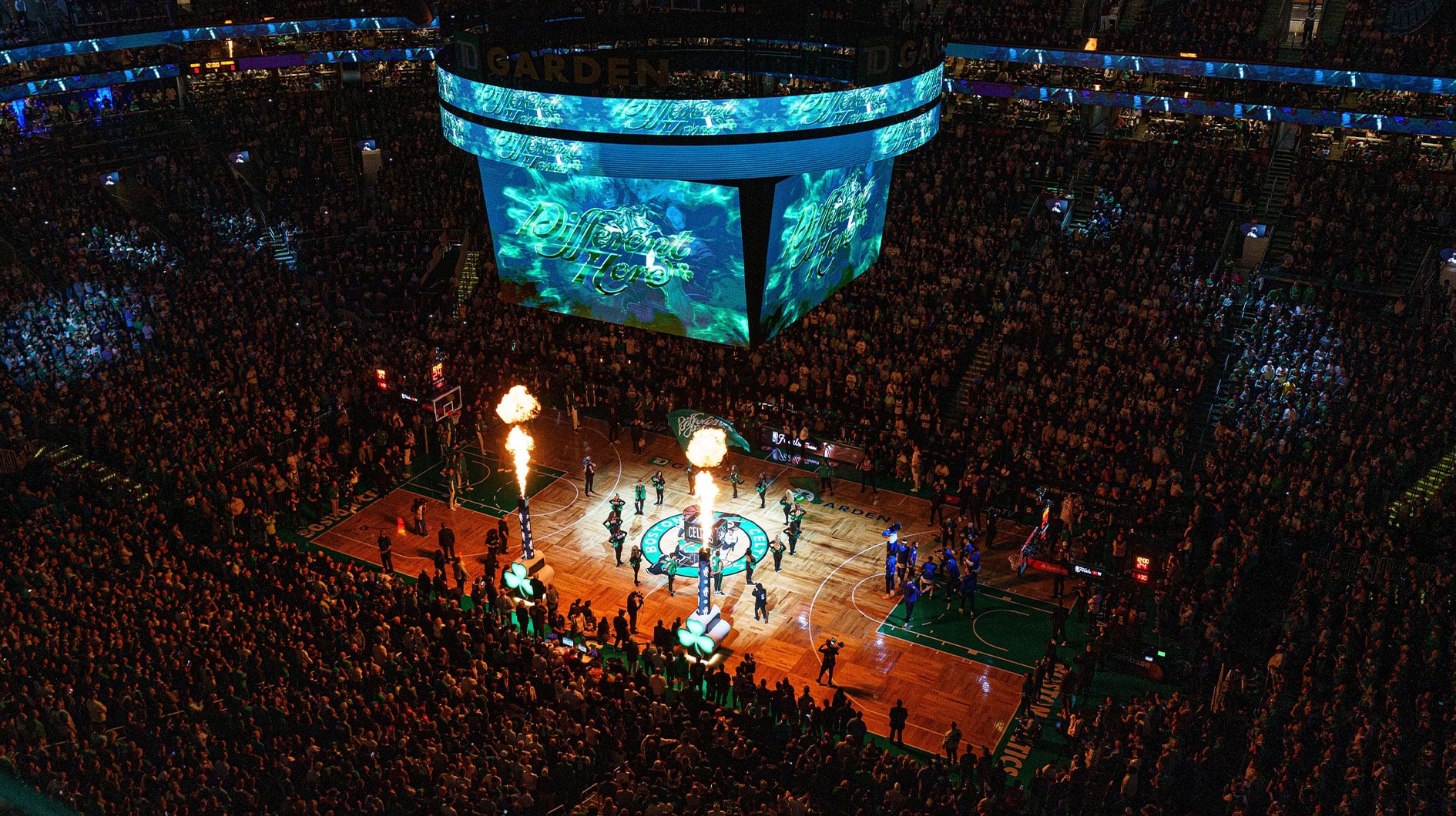 eneral view during the pregame ceremony before game two between the Dallas Mavericks and the Boston Celtics the 2024 NBA Finals at TD Garden. Mandatory Credit: David Butler II-USA TODAY Sports