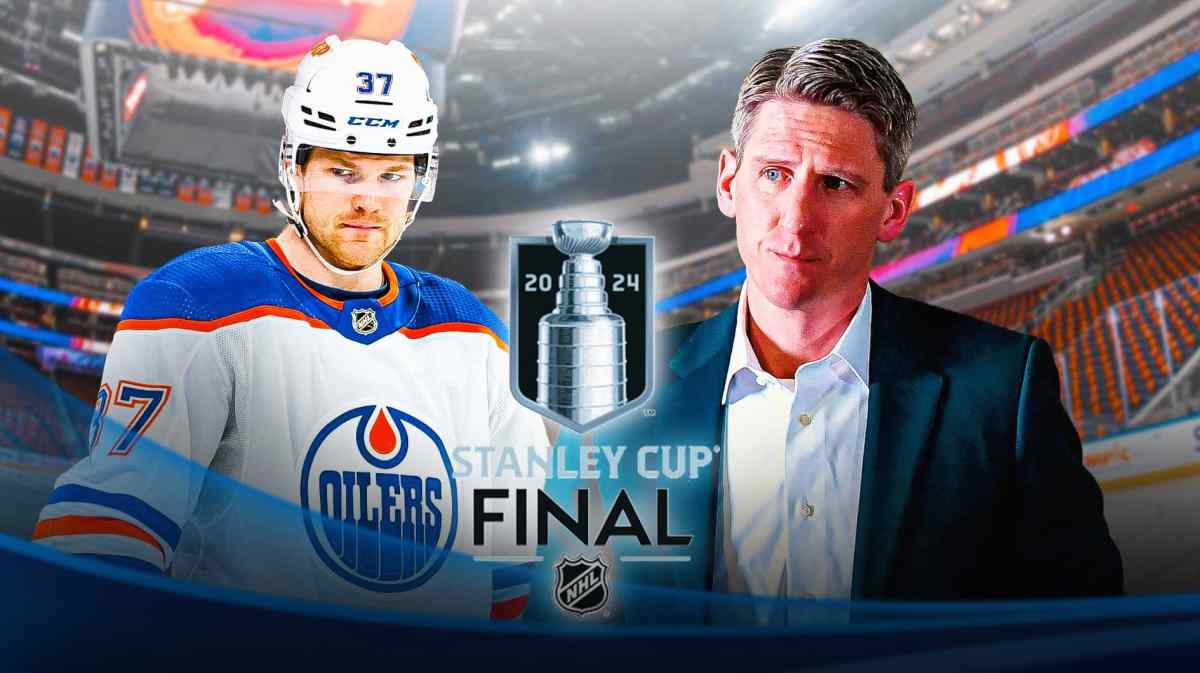 Oilers forward Warren Foegele, head coach Kris Knoblauch, Stanley Cup Final