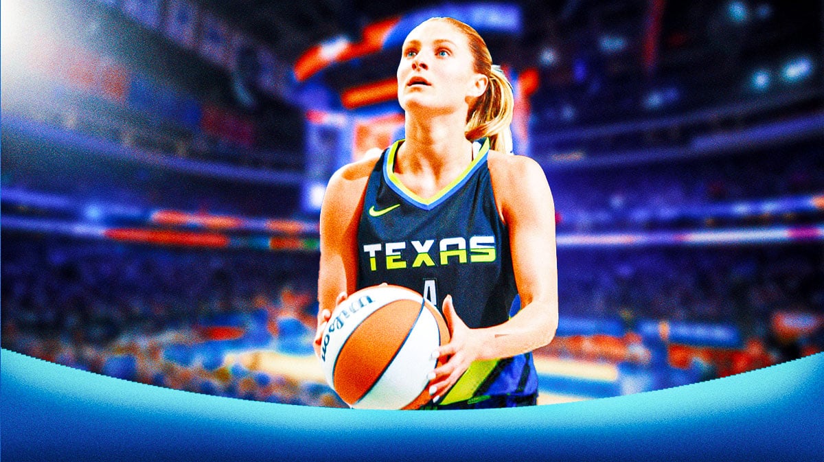 Wings Jacy Sheldon shooting a basketball.