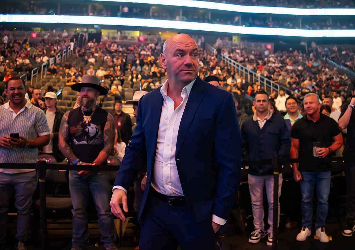 UFC president Dana White in attendance during UFC 300 at T-Mobile Arena.