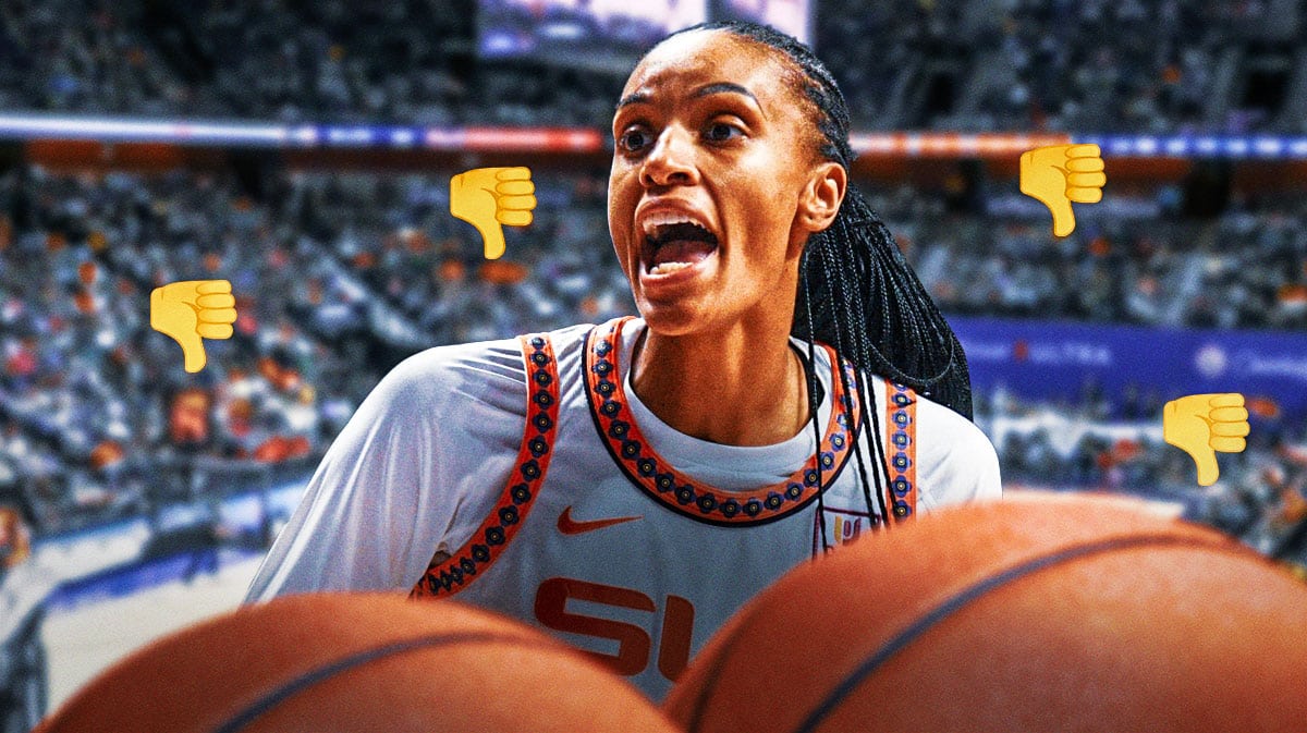 Connecticut Sun player DeWanna Bonner, with thumbs down emojis