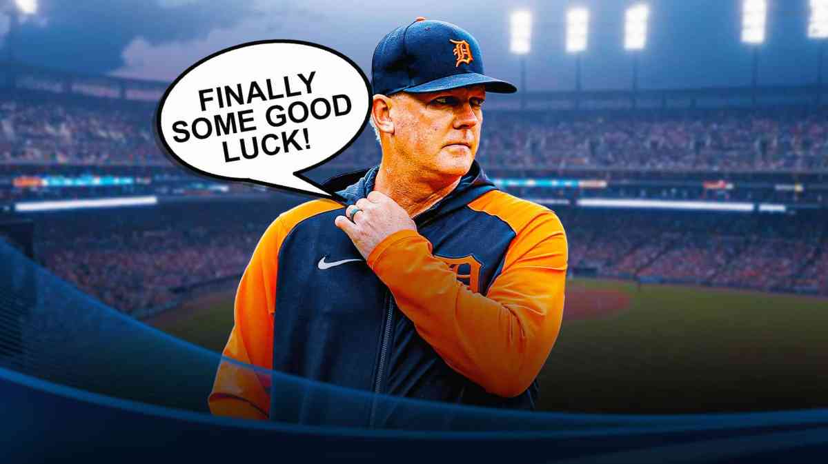 A.J. Hinch smiles and says "finally some good luck!"