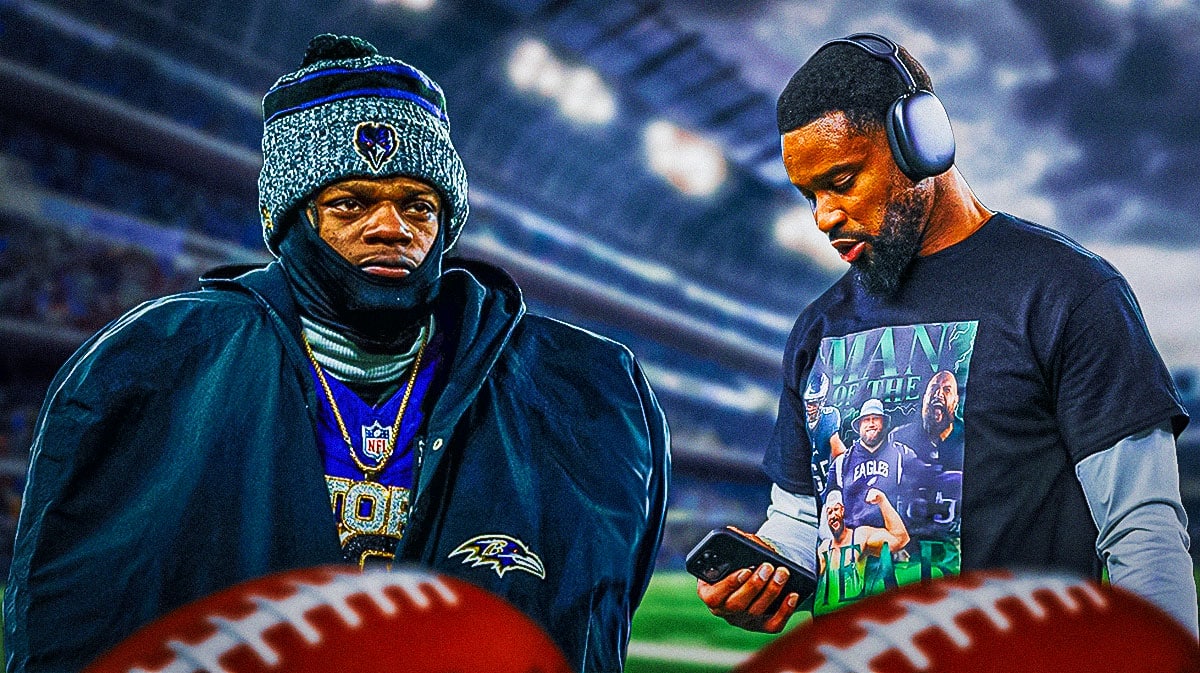 Eagles' Darius Slay with Lamar Jackson