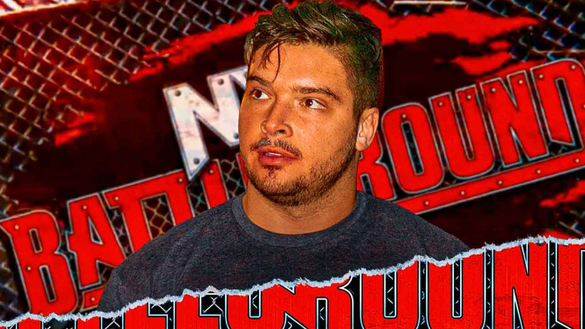 Ethan Page next to Trick Williams with the NXT Battleground logo as the background.