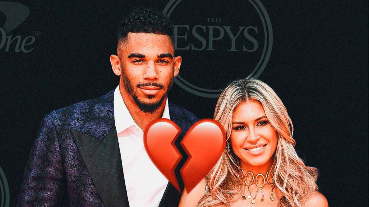 Evander Kane with ex-wife Anna Kane and a broken heart between them.