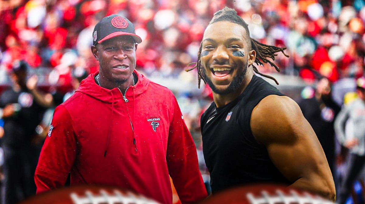 Falcons' Raheem Morris and Bijan Robinson