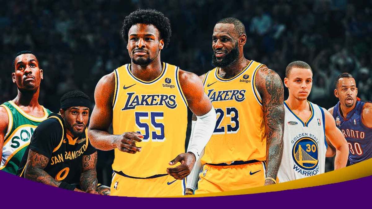 lebron bronny james father son duo lakers