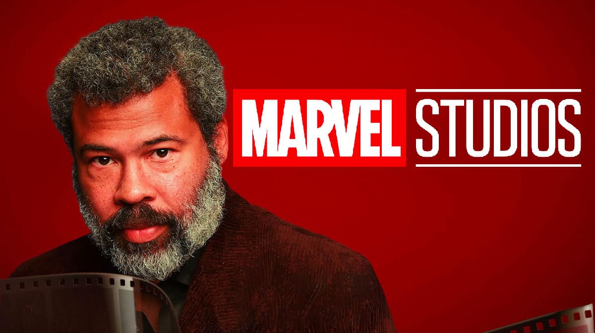 Jordan Peele with Marvel Studios (MCU) logo.